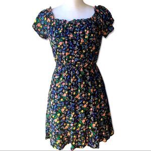 🖤 Everly | Micro Floral Cinch Waist Dress